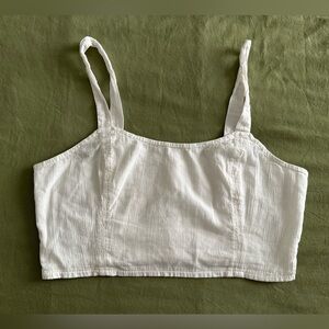 American Eagle Linen Crop Top